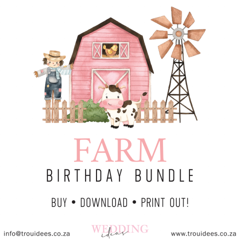 Farm (Girl) Children’s Party Stationery